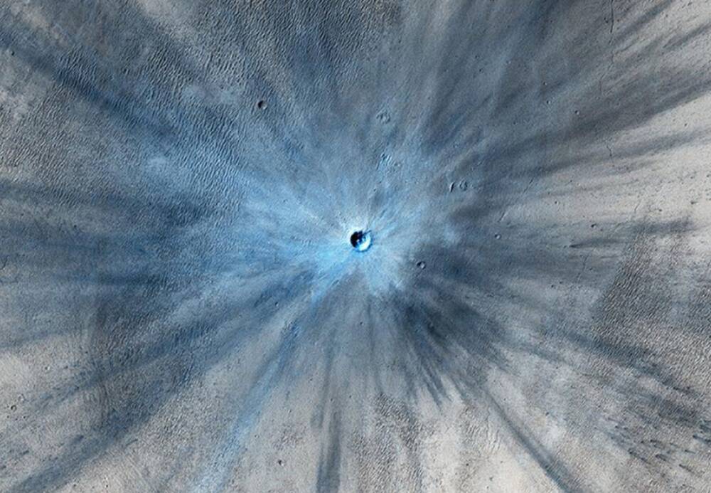 Fresh Martian crater