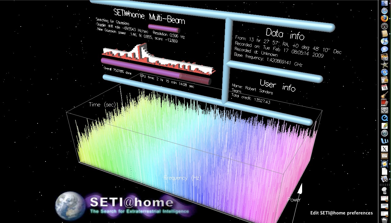 SETI@home desktop interface