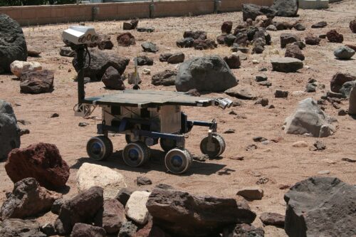 Mars Yard Sojourner rover model